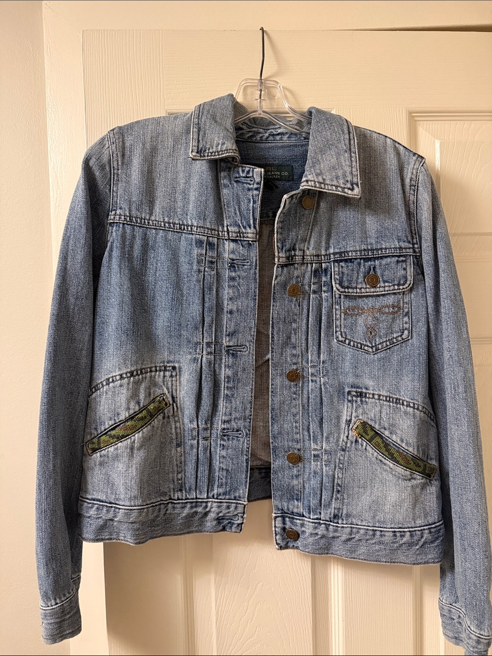 Ralph Lauren Light Blue Denim Jacket with Trim